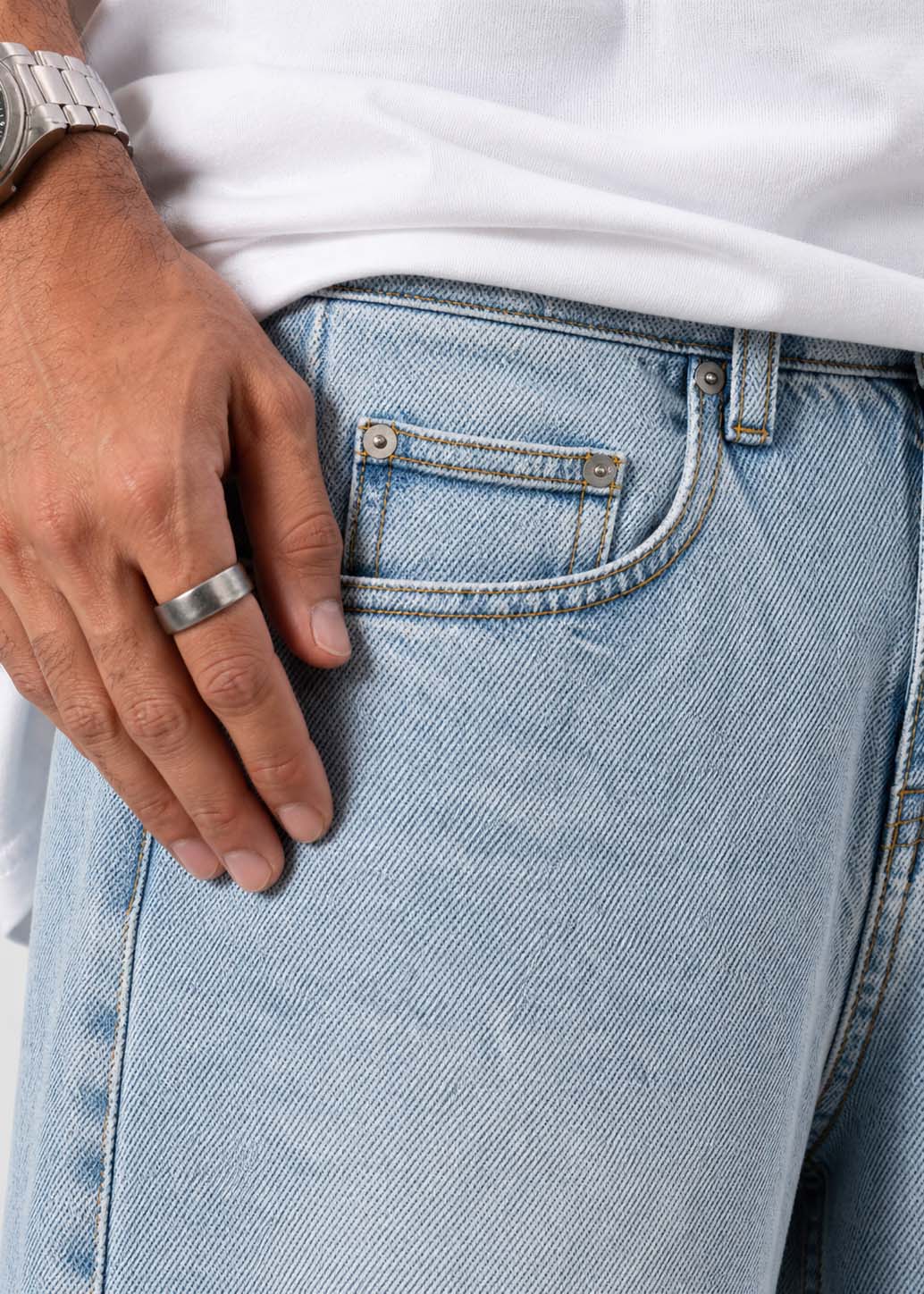 Ice Blue Baggy Jeans