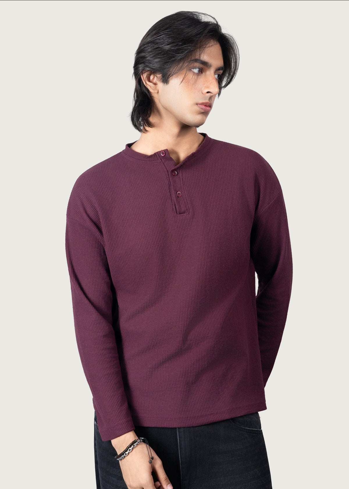 Maroon Henley