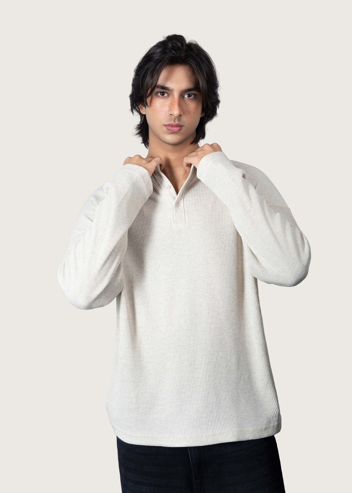 Cream Henley