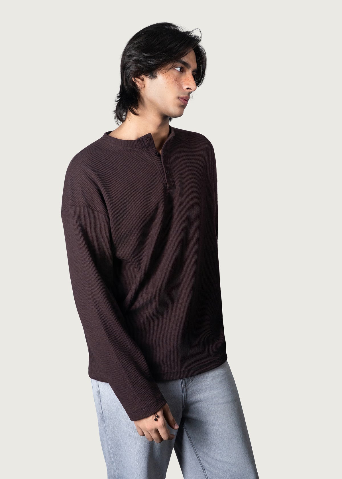 Dark Brown Henley