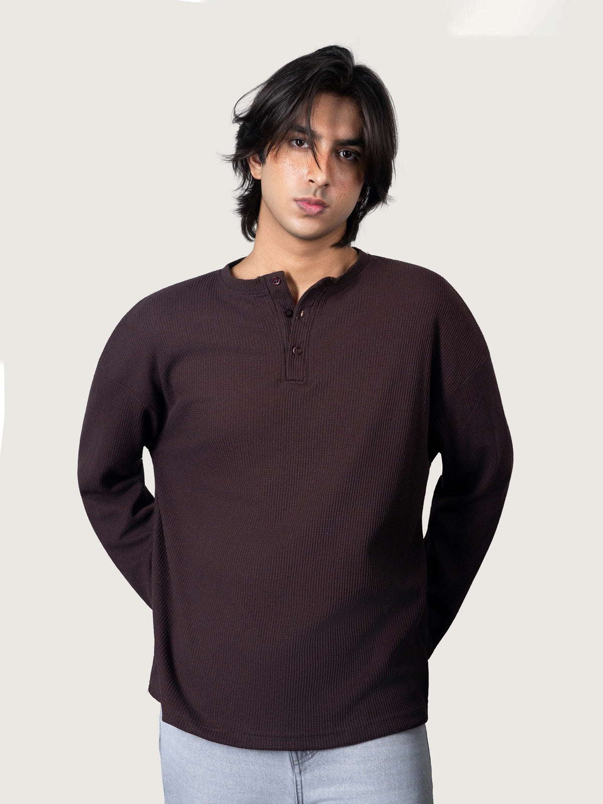 Dark Brown Henley
