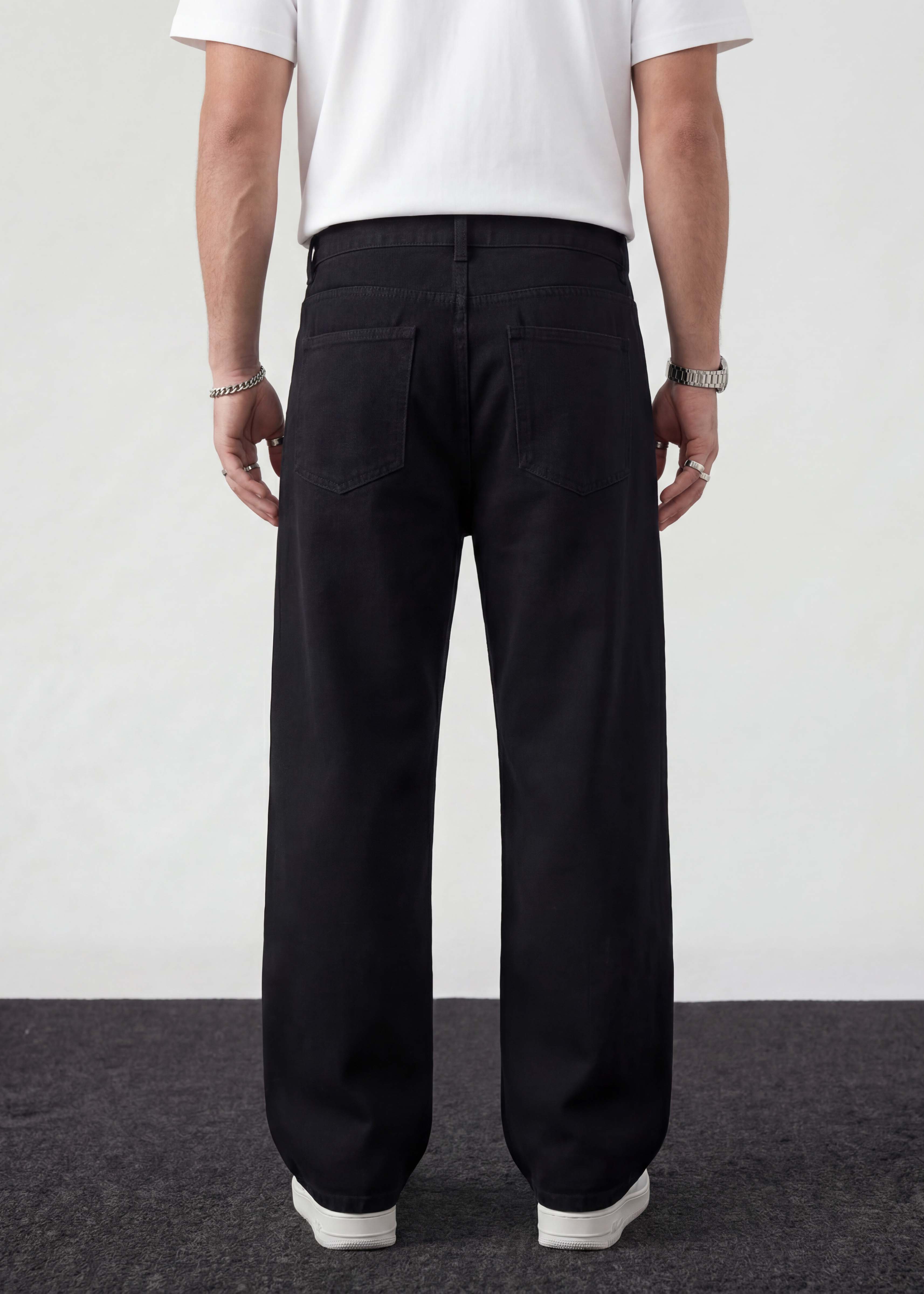 Jet Black Relaxed Jeans