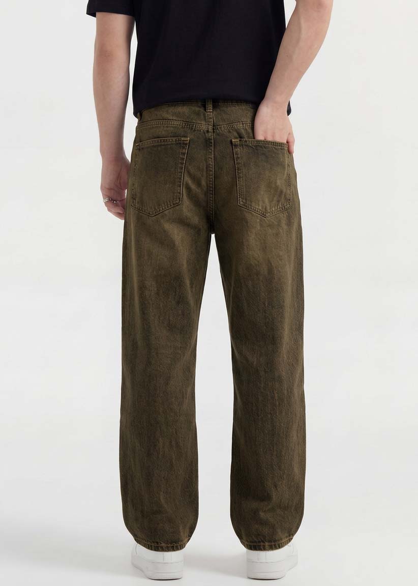 Dark Brown Baggy Jeans - Zyric