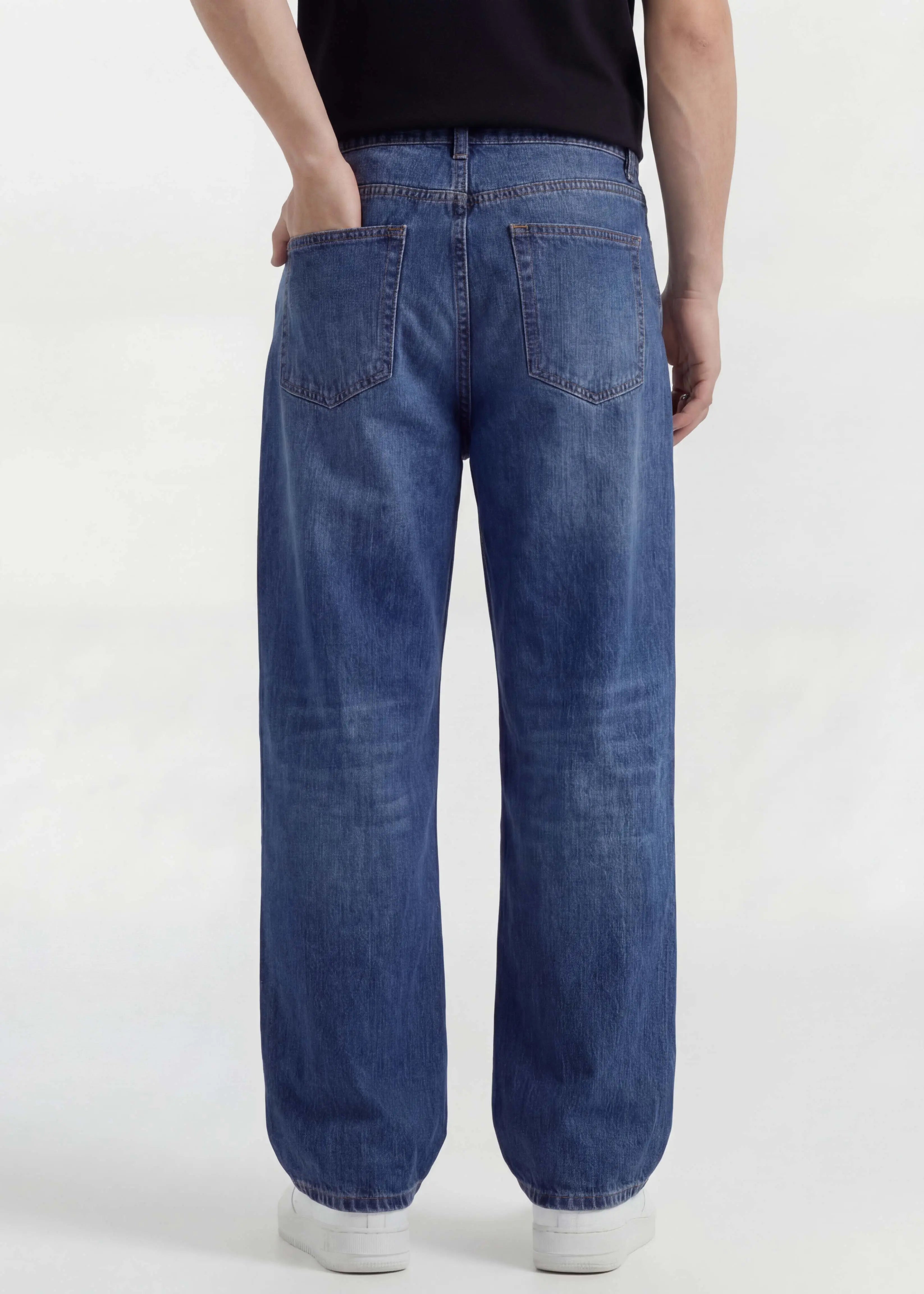 Classic Blue Wash Baggy Jeans - Zyric