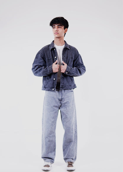 Ash Grid Denim Jacket