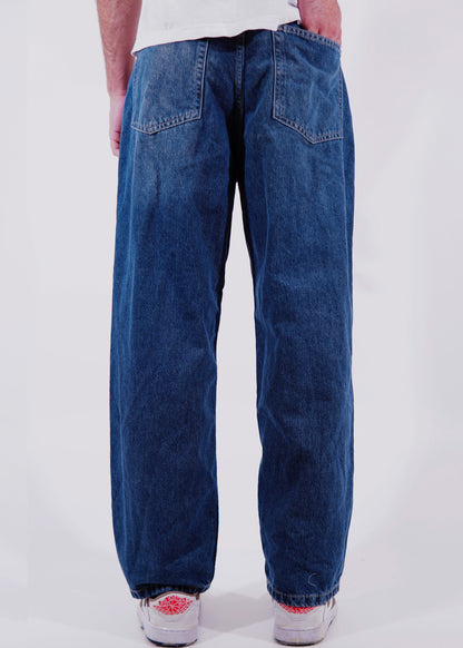 Light Blue Pine Tinted Baggy Jeans