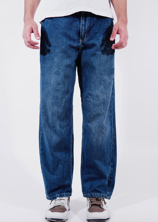 Light Blue Pine Tinted Baggy Jeans
