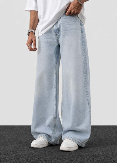 Ice Blue Baggy Jeans