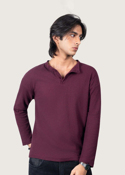 Maroon Henley
