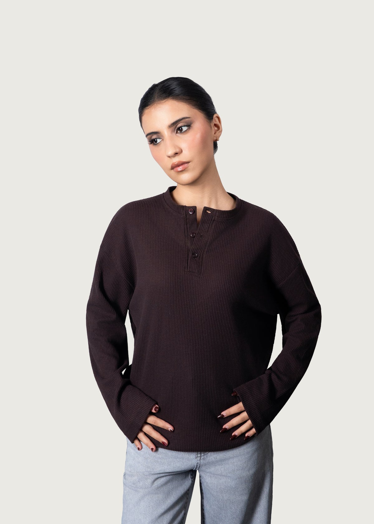 Dark Brown Henley