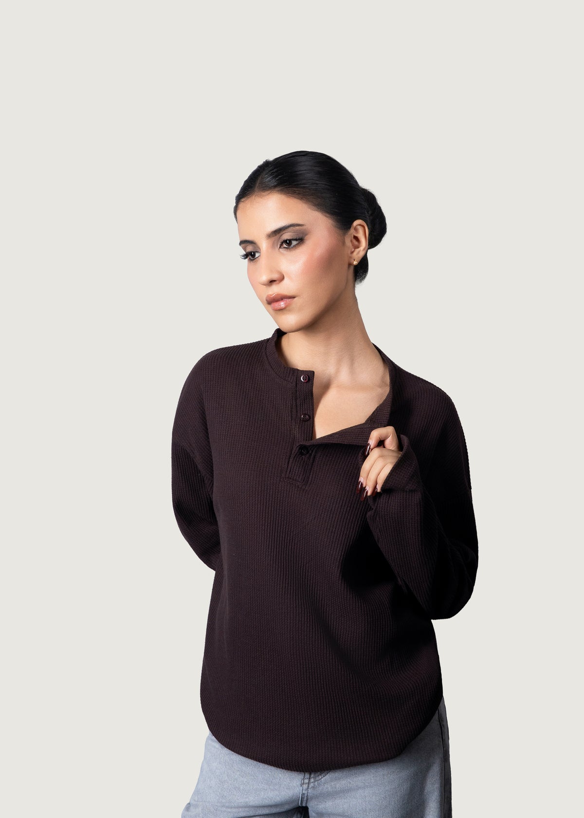 Dark Brown Henley