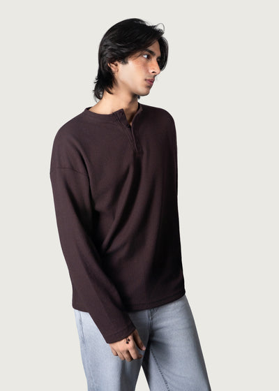 Dark Brown Henley
