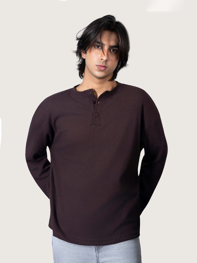 Dark Brown Henley