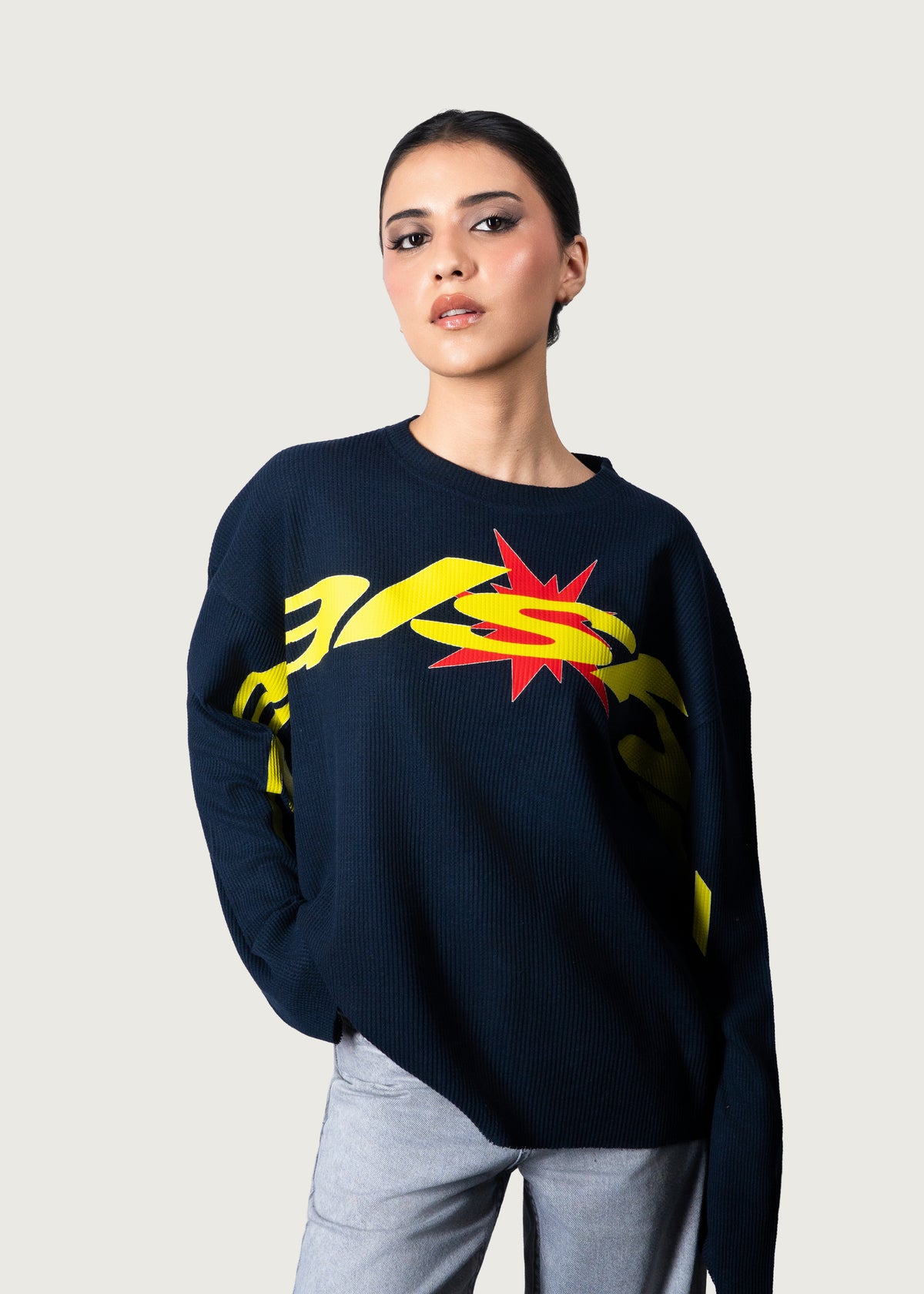 Navy Blue Waffle Tee