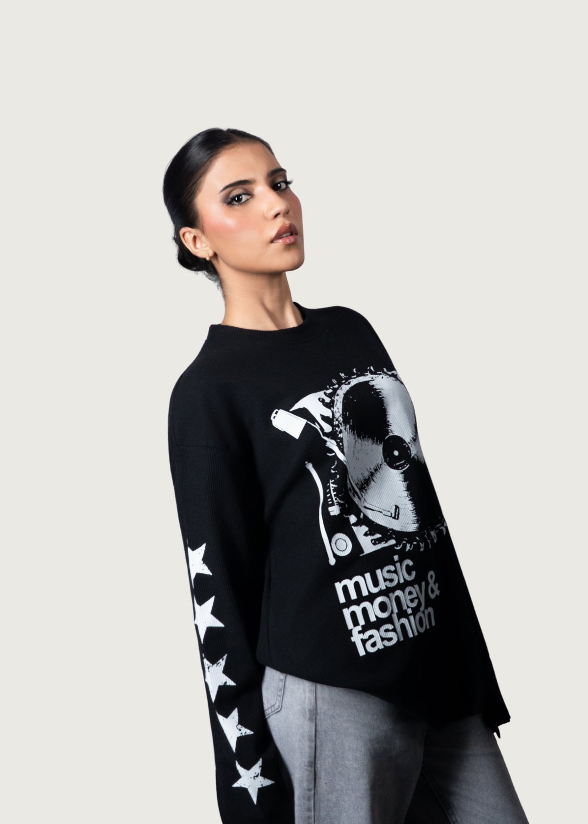 Black Waffle Tee