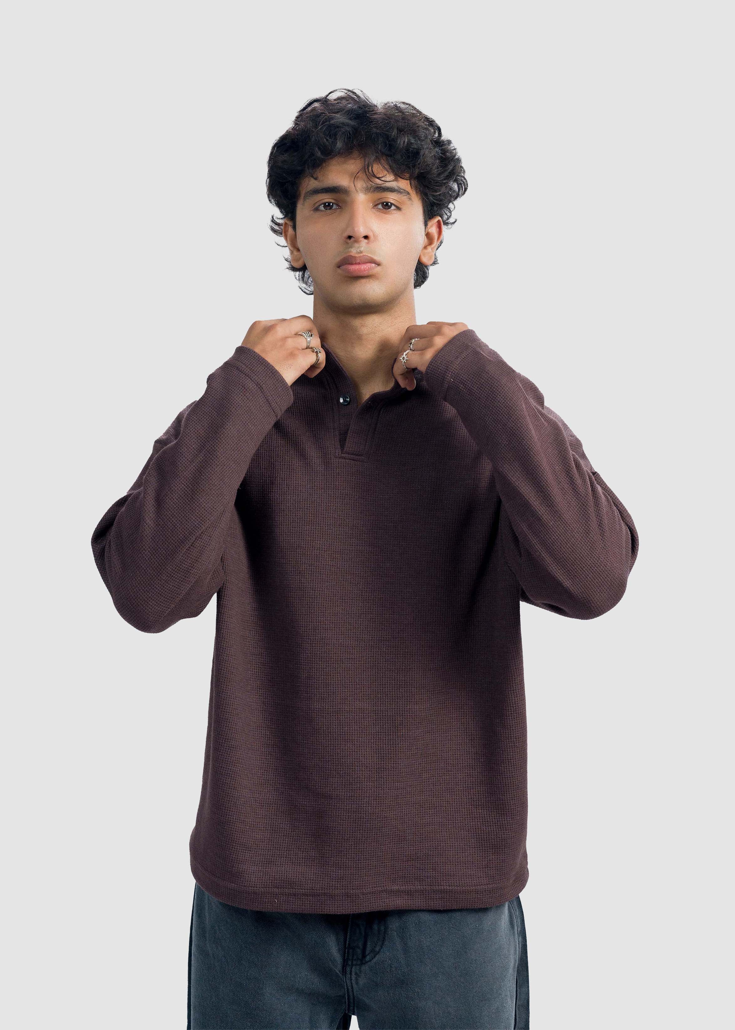 Brown Henley