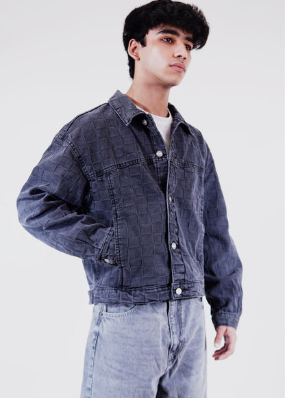 Ash Grid Denim Jacket