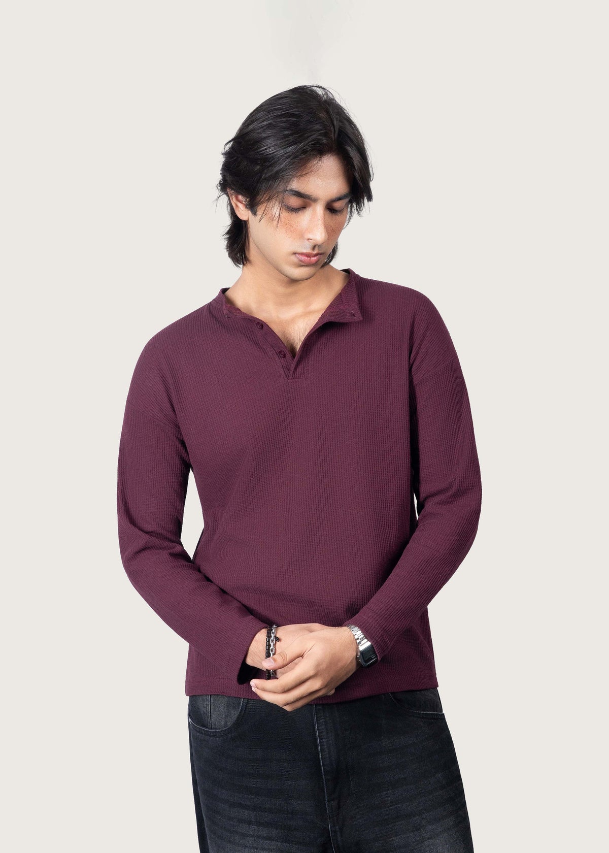 Maroon Henley