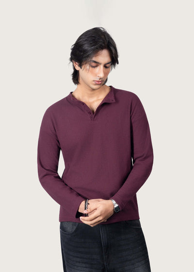 Maroon Henley