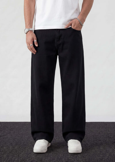 Jet Black Relaxed Jeans