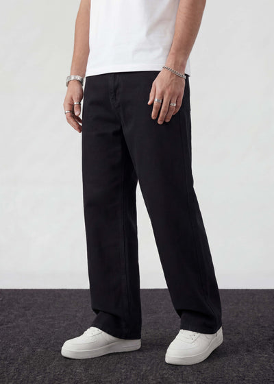 Jet Black Relaxed Jeans