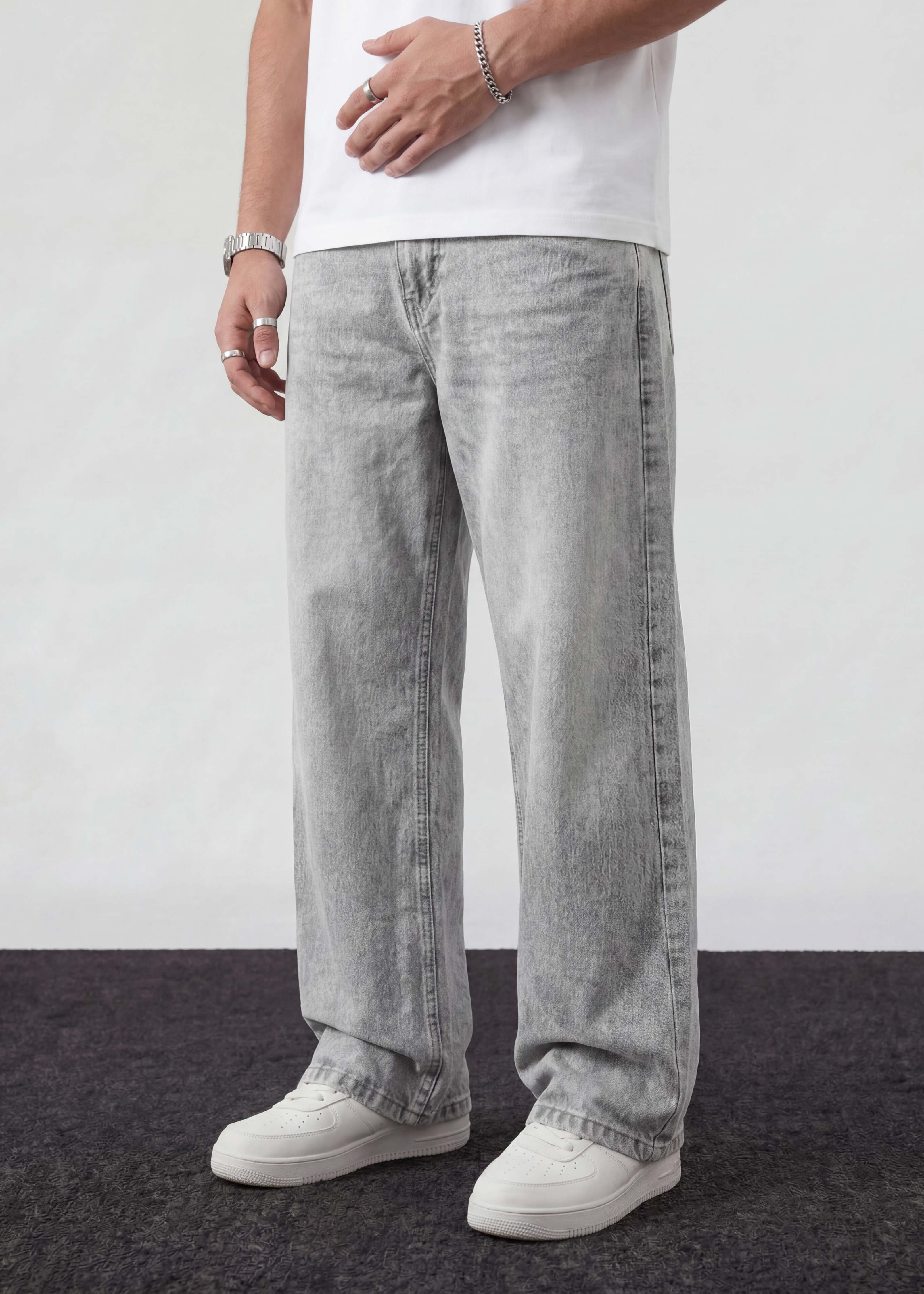 Light Grey Relaxed Jeans