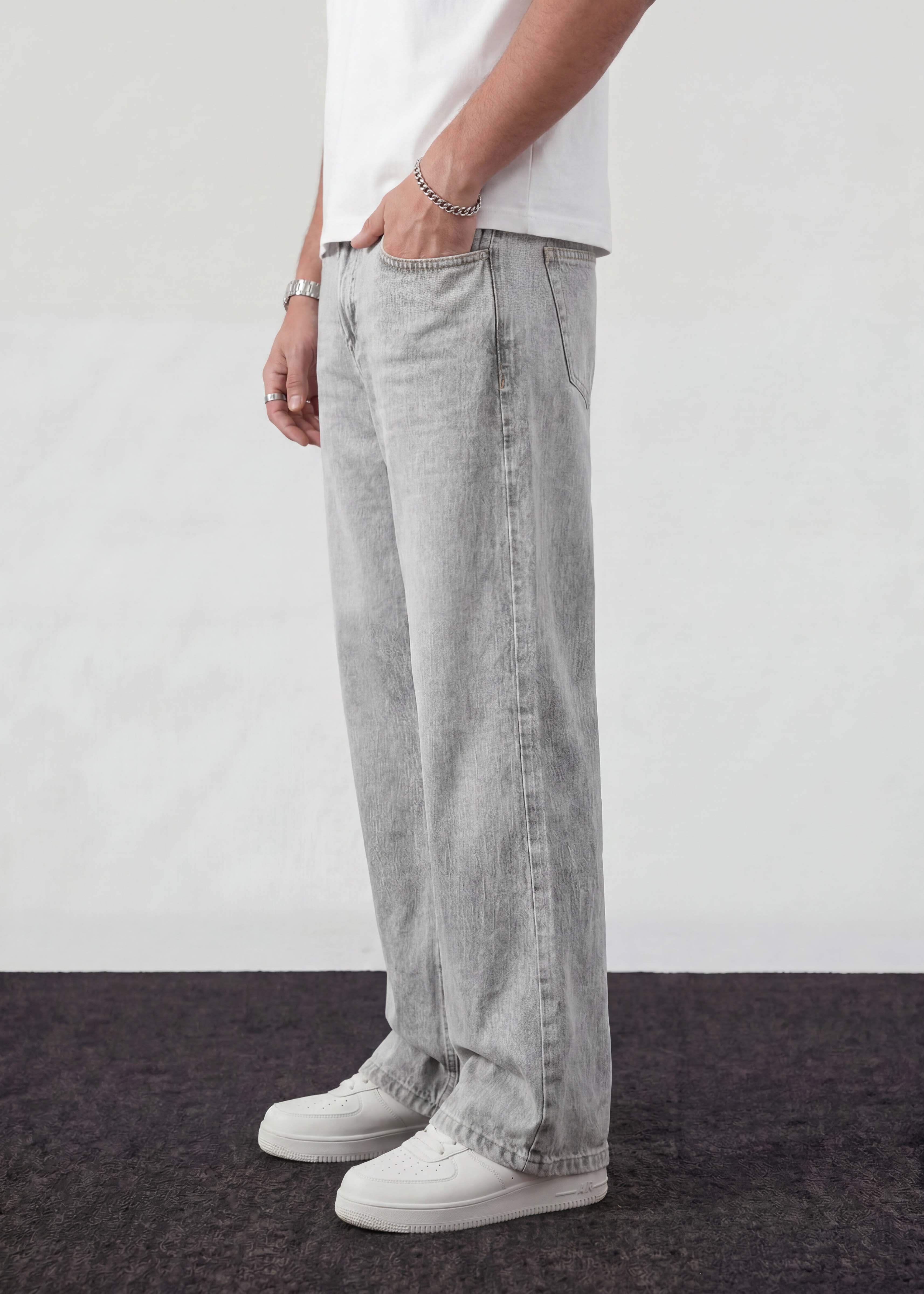 Light Grey Relaxed Jeans