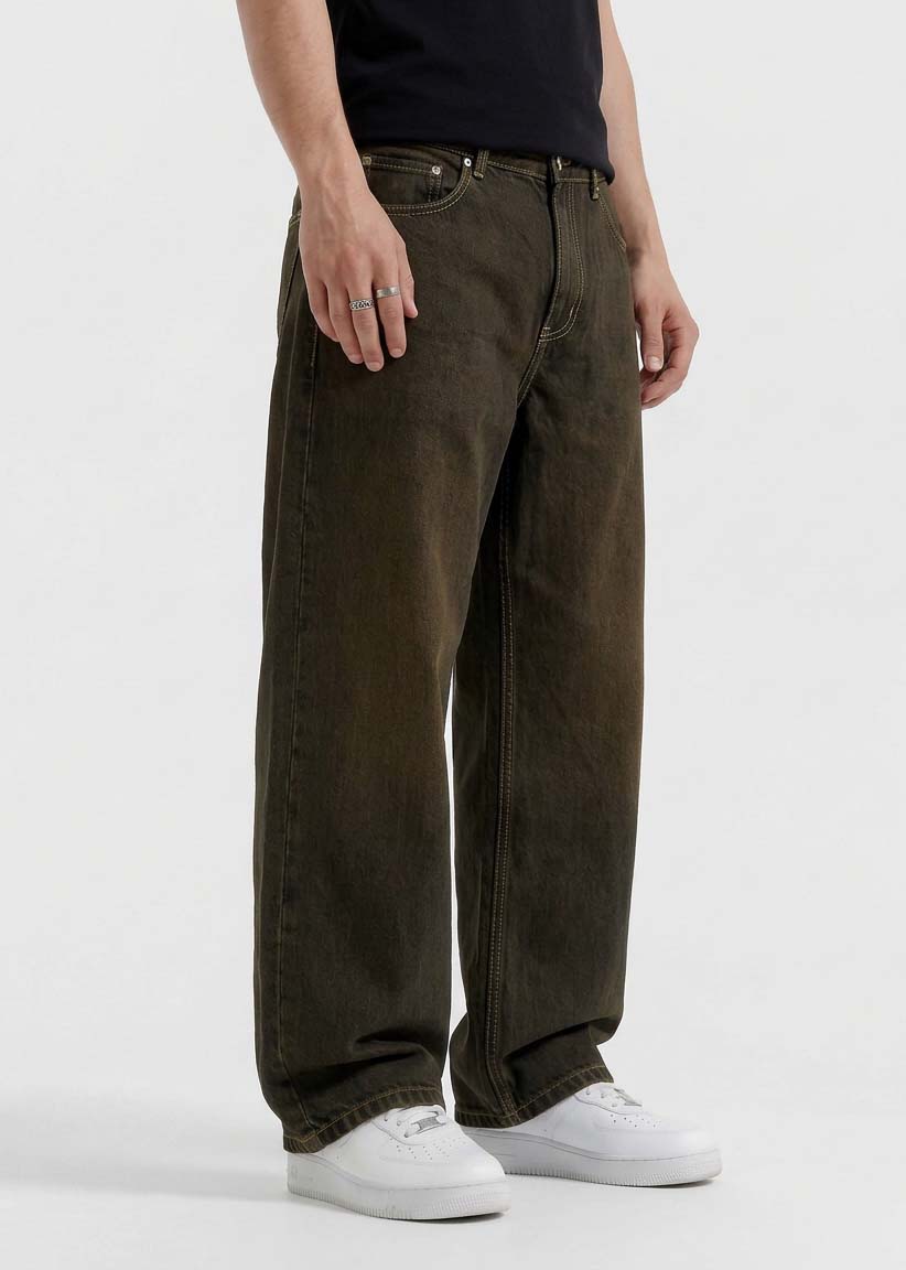 Dark Brown Baggy Jeans - Zyric