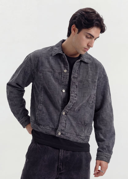 Ash Grid Denim Jacket