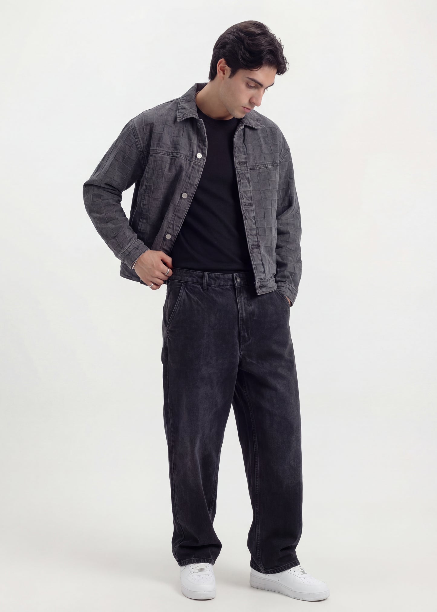 Ash Grid Denim Jacket