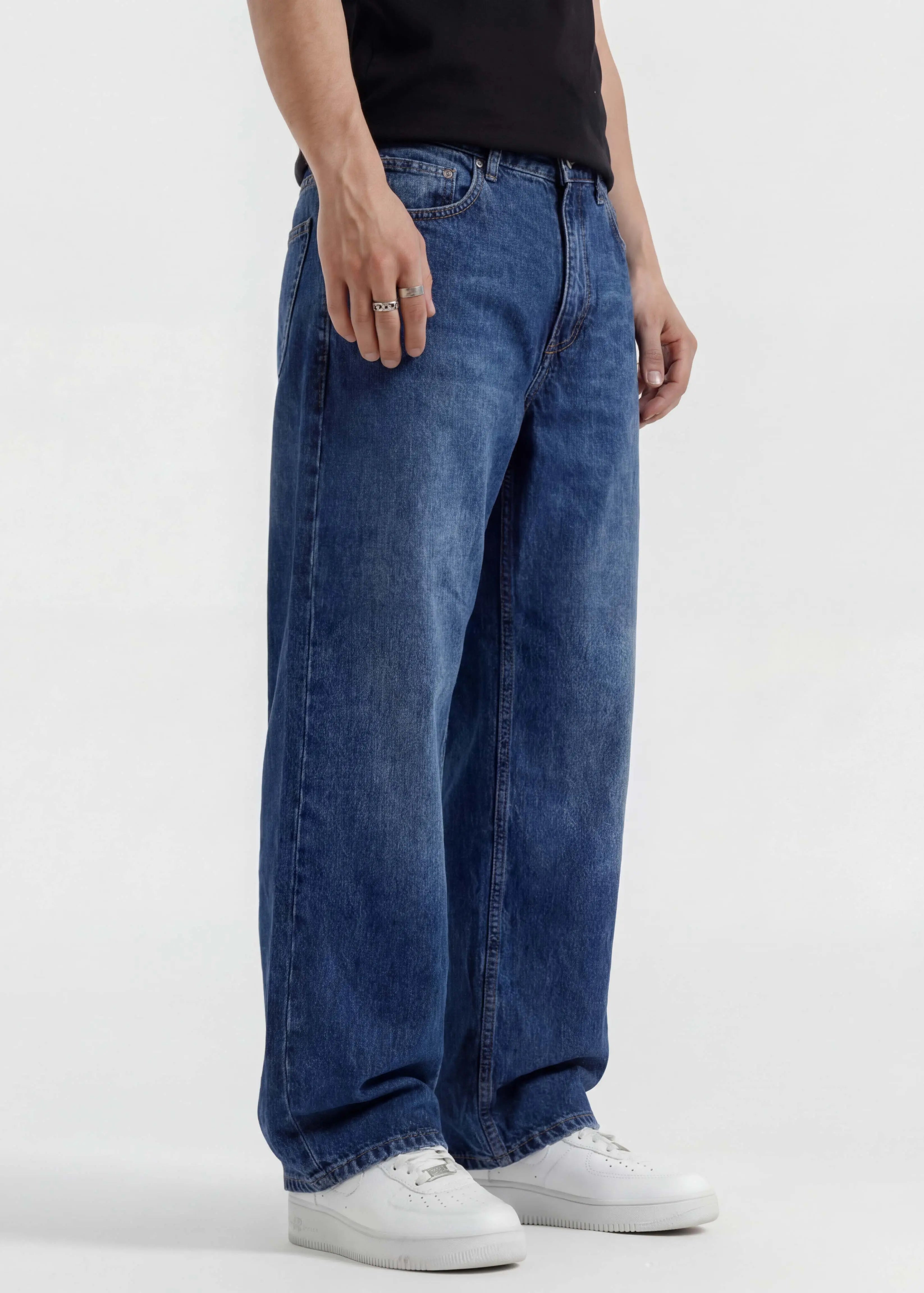 Classic Blue Wash Baggy Jeans - Zyric