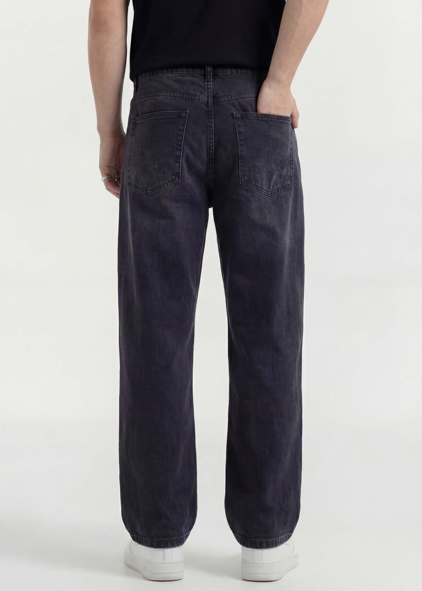 Charcoal Wash Baggy Jeans